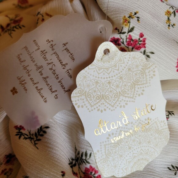 Altar'd State Floral VNeck Bell Sleeve Top NWT - Picture 8 of 10